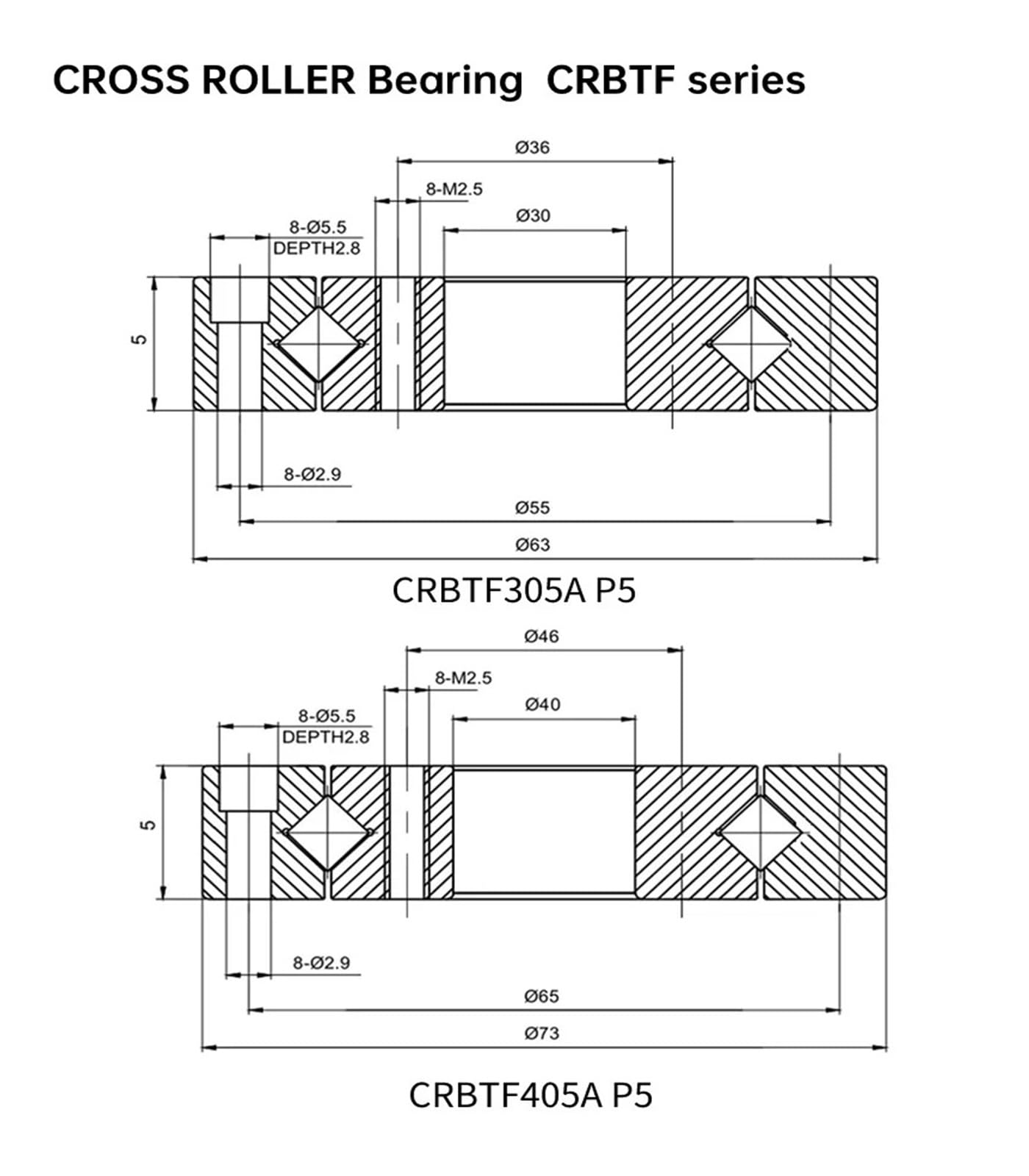 1 pz CRBTF105A P5 10X43X5mm Cuscinetto a rulli Incrociati di precisione a Parete Sottile Cuscinetti for Giunti robotici