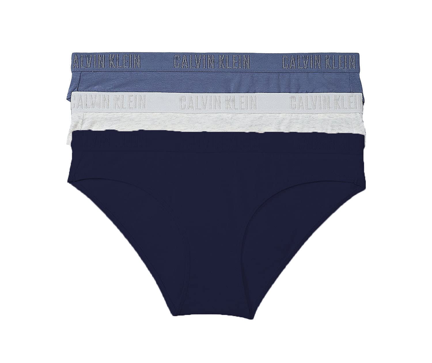 Calvin Klein Women s Monochrome Cotton Bikini Panty 3 Pack Blue QP1999-922 O Heather Small