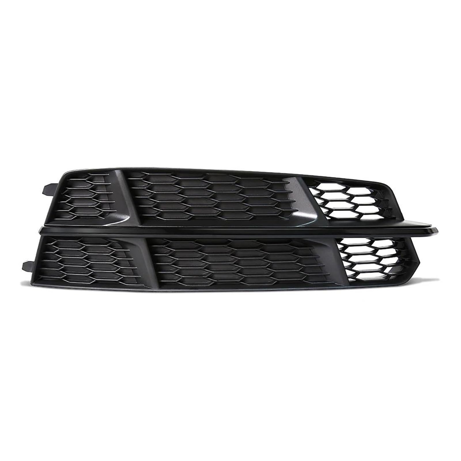 Rejilla De Radiador 2 Uds Cubierta De Luz Parachoques Delantero Coche Para A6 C7 A6L Para SLine 2015-2018 Lámpara Antiniebla Honeycomb Hex Grill 4G0807681AN Parrilla Parachoques(Black Right)
