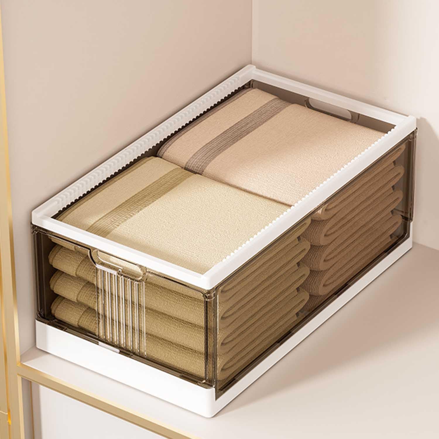 SXHEYUY Organizador Armario Organizador Cajones Plegable, Organizador Armario Ropa para Almacenar Jeans Pantalones, Suéter, Organizador Camisetas 9 cuadrículas 53 * 30 * 23cm,0,No