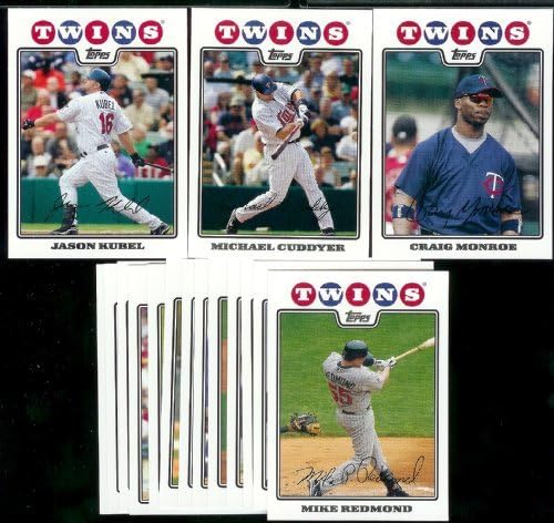 Minnesota Twins Baseball Cards - 5 Years Of Topps Team Sets 2004,2005,2006,2007, 2008 - Includes ALL regular issue Topps Cards For 5 Years - Includes Stars, Rookie Cards & More