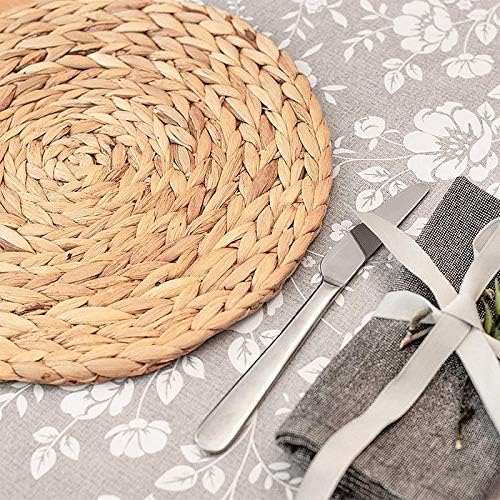 Miniatura 6 de Manteles individuales redondos tejidos, artesanía artesanal, manteles individuales de jacinto de agua para mesa de comedor, manteles individuales