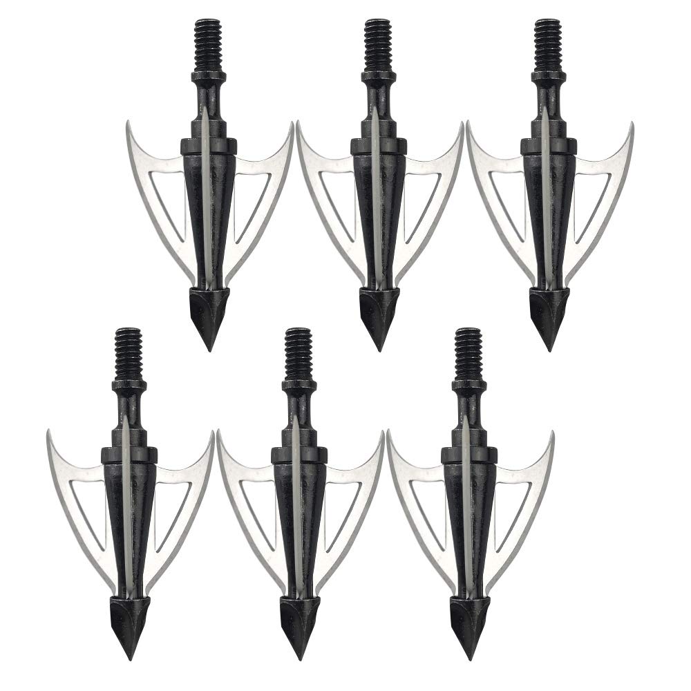 6/12 pz tiro con L'Arco Punte di Freccia 100Grain Broadheads Punte da Caccia Punte di Acciaio per la Caccia con L'Arco
