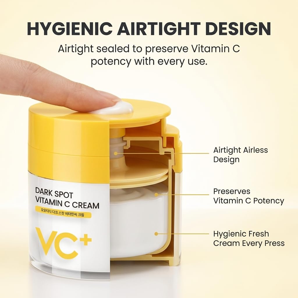 #OOTD Vitamin C Face Cream - Moisturizer with Niacinamide & Glutathione - Lightweight Hydration for Sensitive Skin & Even Skin Tone
