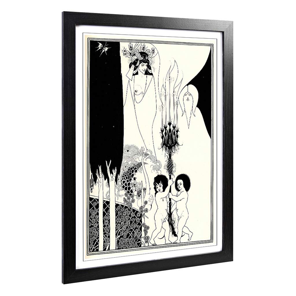 Big Box Art Framed Print of Aubrey Beardsley The Eyes of Herod Design | Wall Art Picture | Home Decor for Kitchen, Living Room, Bedroom, Hallway, Black, A2 / 24.5x18 Inch / 62x45cm