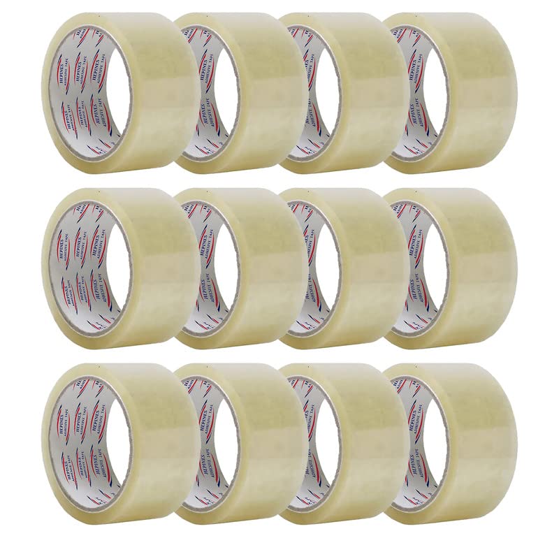 HEPINES Transparent Tape 2-Inch X 100-Meter Roll - Multipurpose Clear Tape For Home And Office Use, Decorating And Diy Industrial Packaging Tape For E-Commerce Box Packing (Pack Of 12) (B0CBVC9J79) Amazon Price History, Amazon Price Tracker