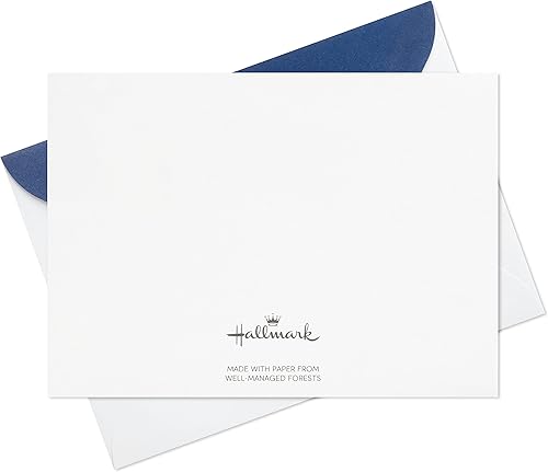 Miniatura 7 de Hallmark Surtido de tarjetas en blanco con organizador, rayas blancas y negras (40 tarjetas de notas con sobres) para graduación, solo porque sí,