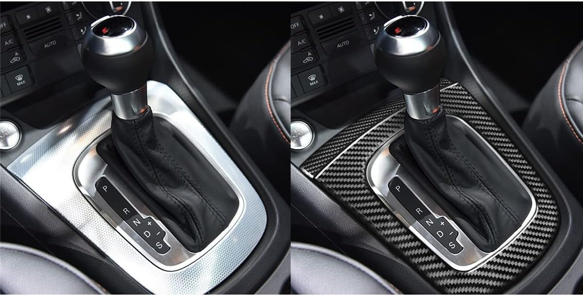 Carbon Fiber Door Panel Trim Cover Copilot Dashboard Panel Sticker Fits for Audi Q3 2013-2018 (Gear Shift panel)