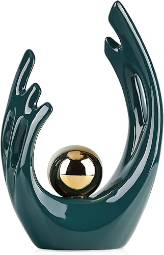 Ceramic Abstract Statues and Sculptures, Modern Art Ceramic Statues, Cyan Living Room Modern Home Decor, Dining Table, Coffee Table, Shelf,