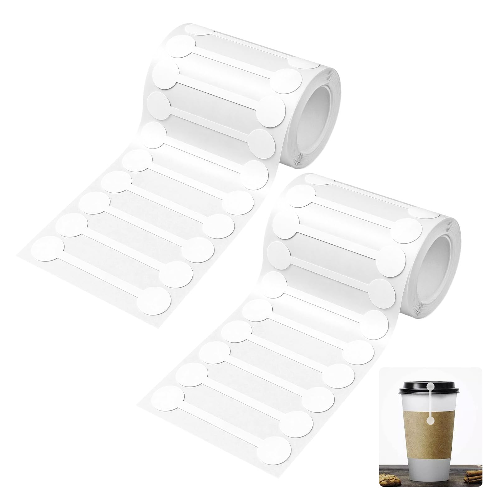 Larrel Tamper Evident Tape, 1000 Pcs Clear Tamper Proof Stickers, 2.7 x 0.5 Inch/6.9x1.3cm Sealing Stickers for Food, Drink, Packaging, Mailing, Delivery