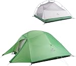 Naturehike Upgraded Cloud Up 3 Person Tent Lightweight Backpacking Tent for Camping Hiking,Waterproof Backpacking Tent with Footprint,Free Standing Dome Tent