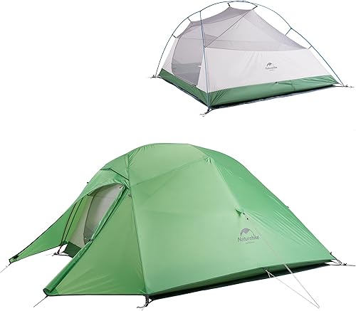 Naturehike Cloud-Up - Tienda de campaña ligera para 3 personas con huella, 3 estaciones, cúpula de pie, camping, senderismo, mochila impermeable