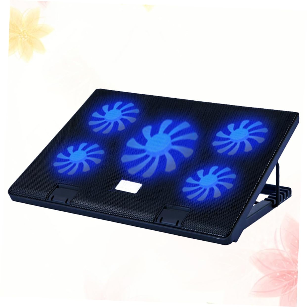 Laptop Cooling Pad Dc5v Nero Plastico Metallo 5 Ventole USB | Raffreddamento per Laptop, Notebook Cooler Portatile, Sistema di Raffreddamento per Notebook, Festa Estiva