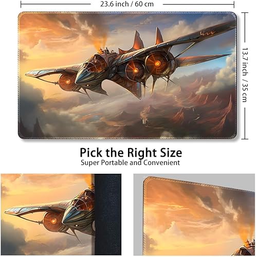 Miniatura 185 de Tapete de juego MTG cosido de alta calidad con zonas y parte trasera de goma antideslizante, tapete de juego TCG para MTG y otros juegos de cartas