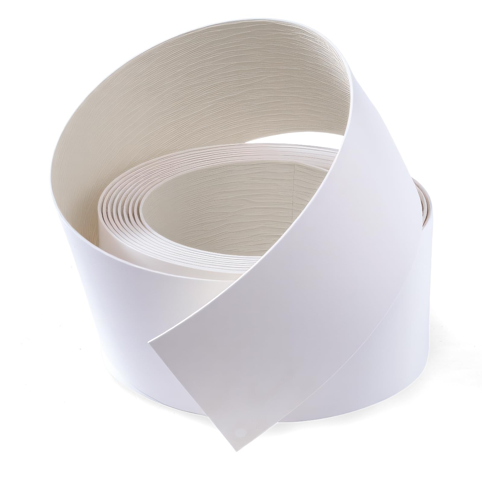 FAKILO PVC Edge Banding 50mm x 3m Veneer Edge Banding White with Hot Melt Adhesive Pre - glued Iron on Edging Tape Trim for Cabinet Plywood Repairs and Furniture Restoration