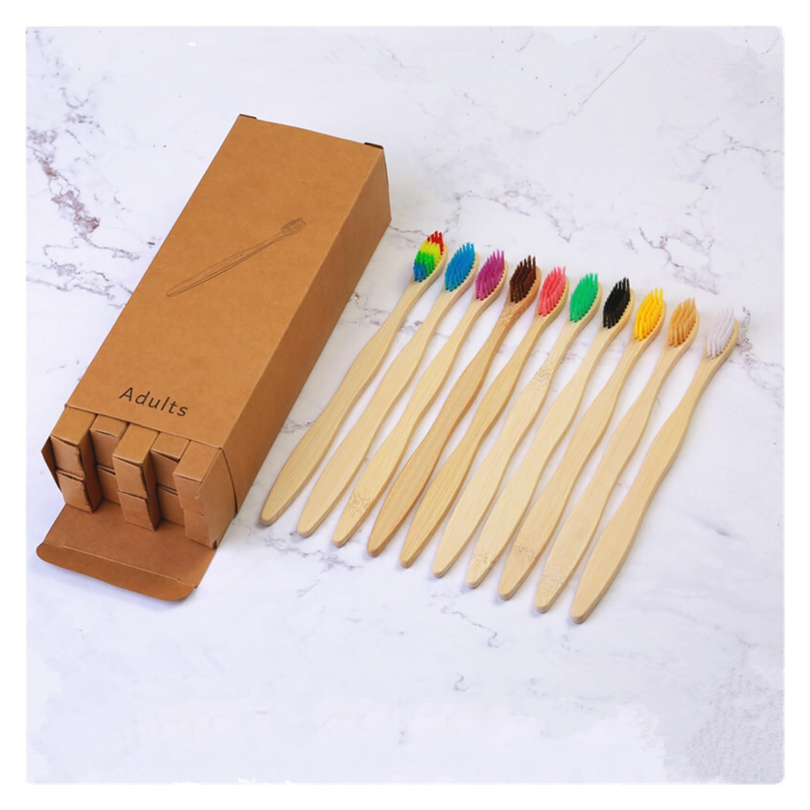 10/20/50/100/150Pcs Adult Soft Bristled Toothbrush Clean Mouth Reusable for Home And Hotel(100Pcs Mix colors)