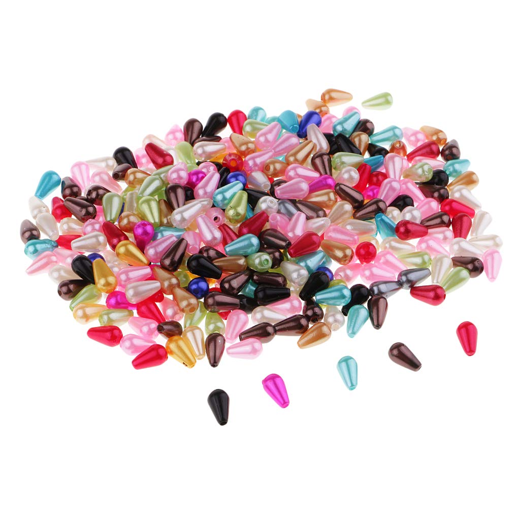 300 Pieces Faux Pearl Teardrop Imitation Pearl Beads DIY Jewelry Supplies