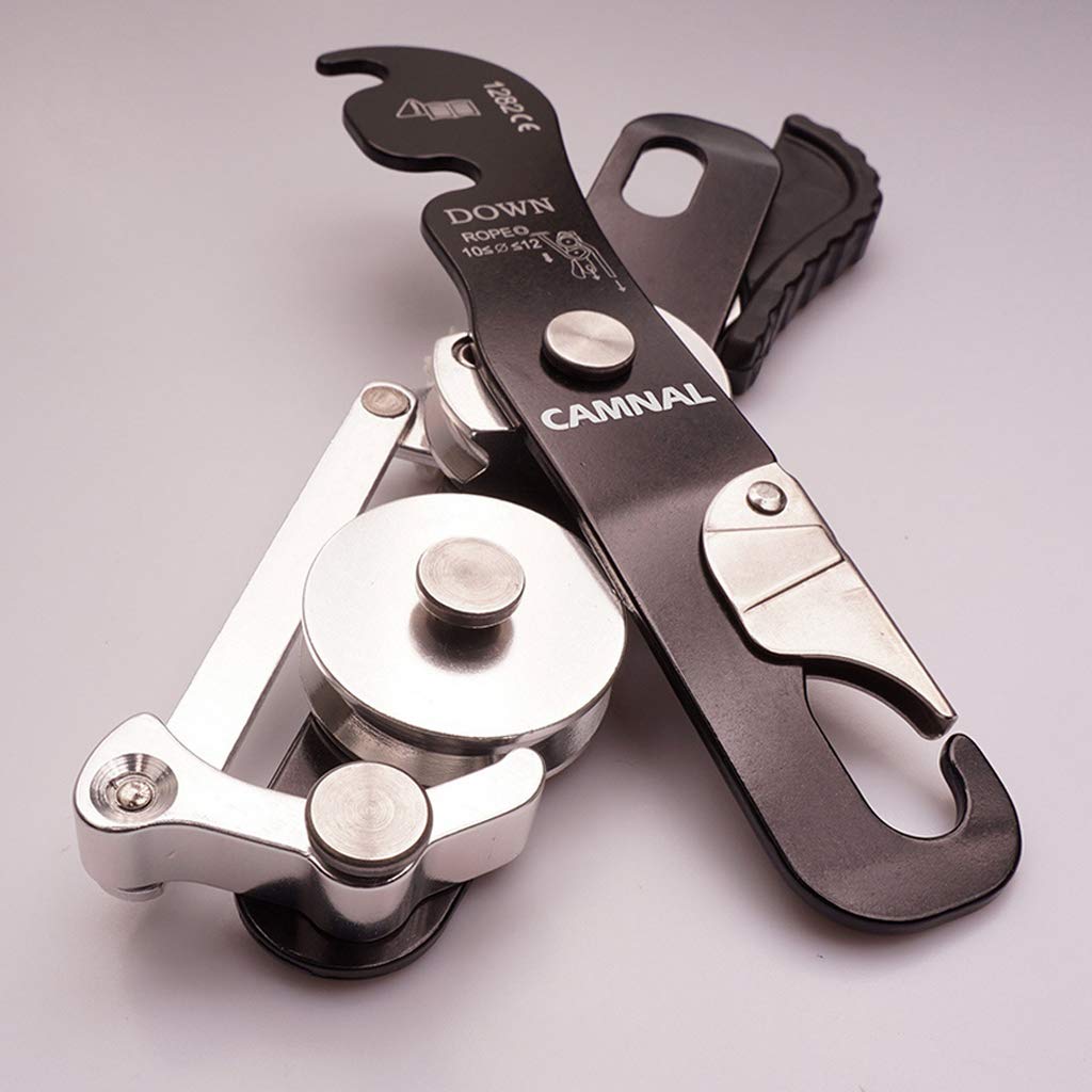Discensore di arresto autofrenante per corda da 10-12 mm arrampicata speleologia Rappelling