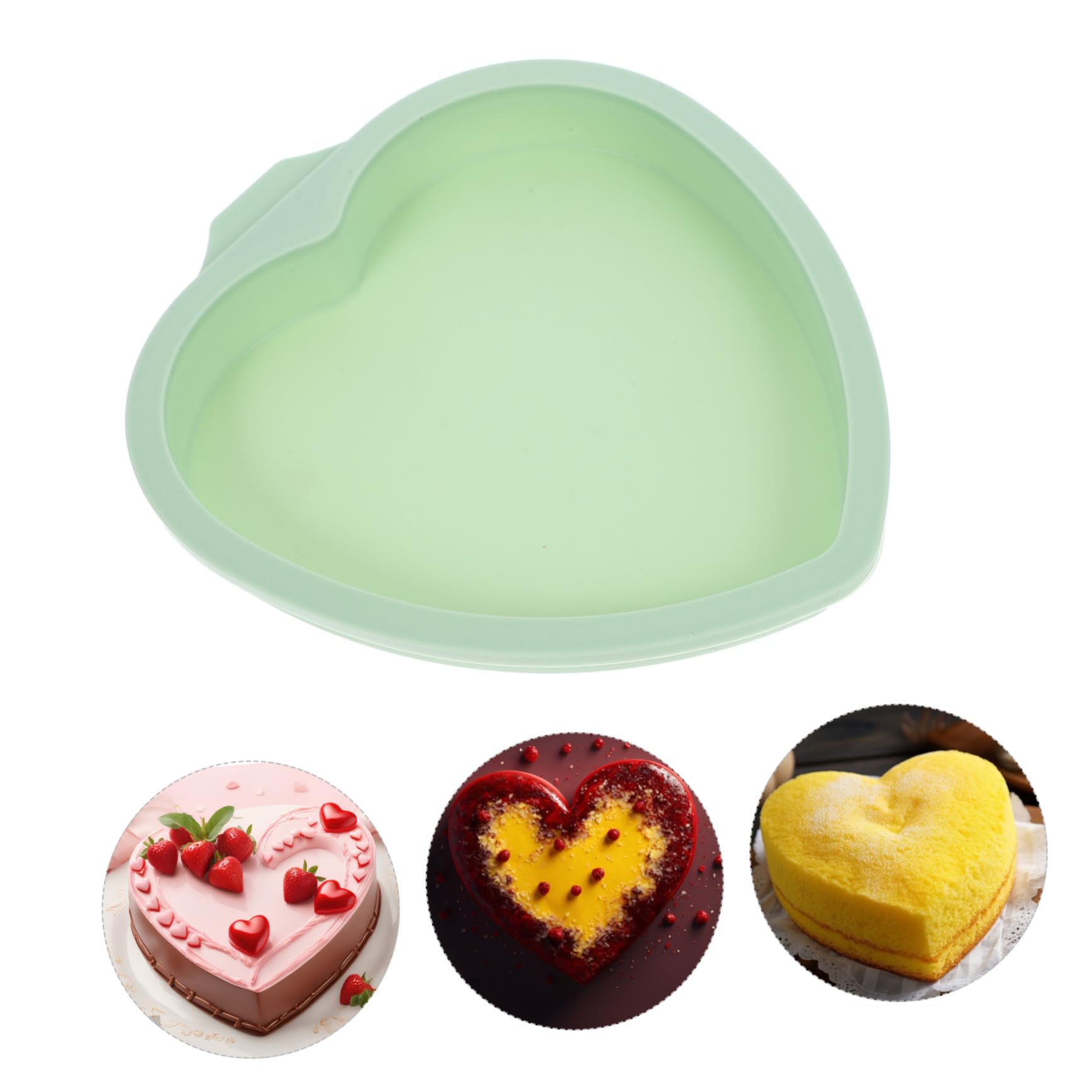DECHOUS 5 Ensembles Moule À Gâteau En Silicone Gâteau De Forme Petit Moule À Gâteau Moules À Gâteau Fromage Pour La Cuisson Plaque De Cuisson Carrée Gel De Silice Green 4 Pièces * 5