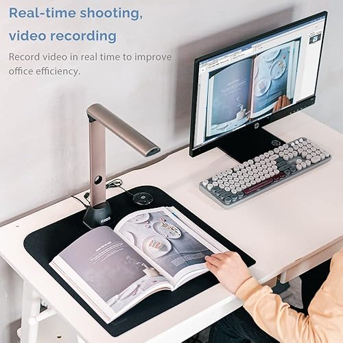 Miniatura 6 de iCODIS Cámara de documentos y escáner de libros 15 MP portátil de alta definición USB Doc Cam tamaño A3 escáner OCR multilingüe para oficina en casa