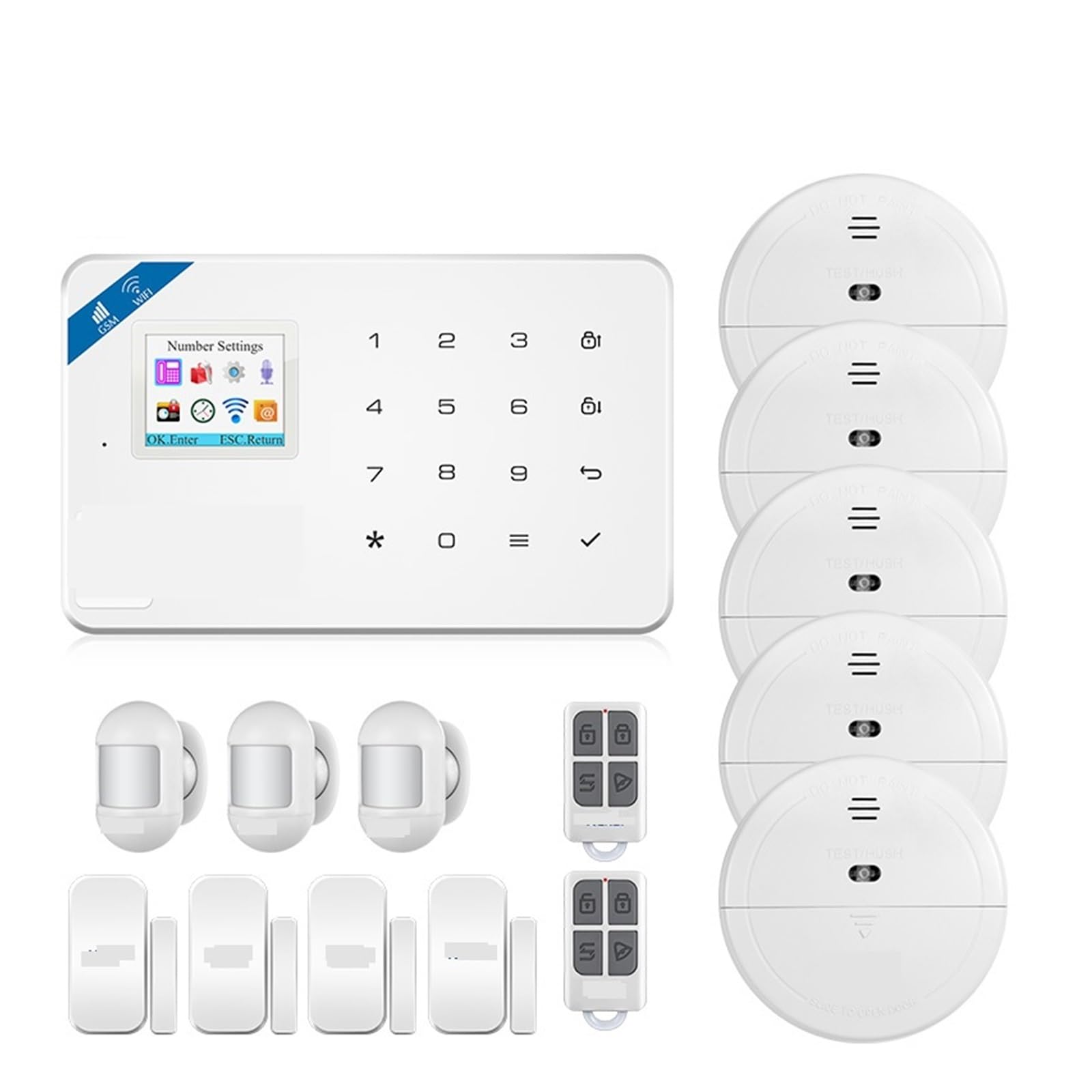 System Alarmowy, System alarmowy dla włamywacza domowego Jednostka centralna GSM Panel Inteligentna kontrola aplikacji z czujnikiem ruchu(KIT 1)