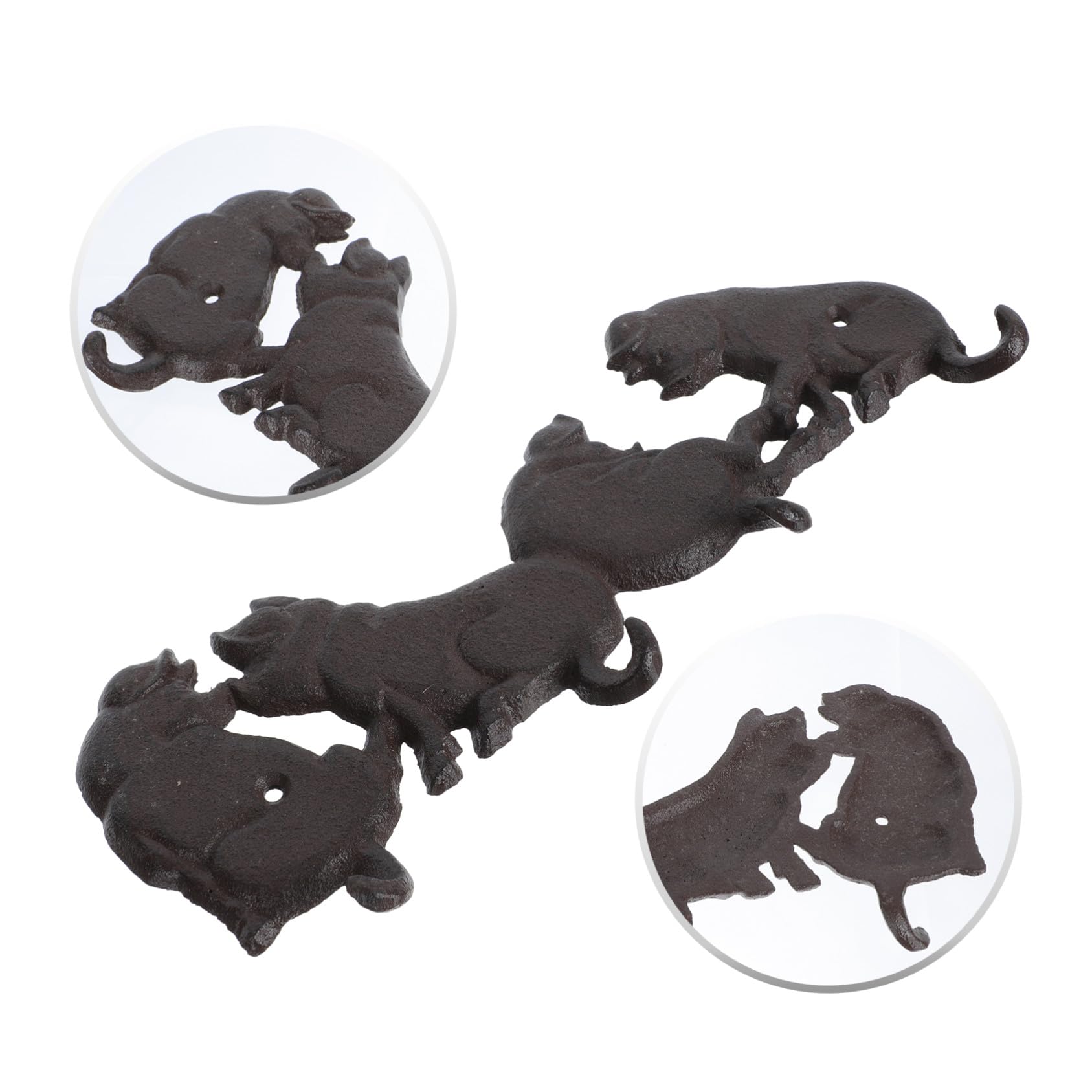 Toyvian Percha de Pared de Hierro Diseño de Cerdo Americano, Gancho Decorativo Práctico y Montado Pared para Colgar Ropa Parte Trasera Puerta