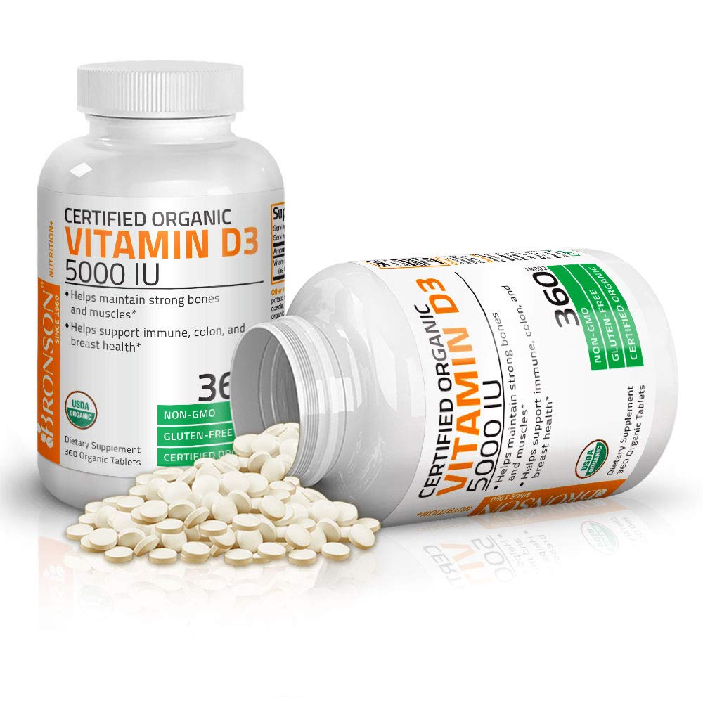 Bronson Vitamin D3 5,000 IU (1 Year Supply) for Immune Support, Healthy