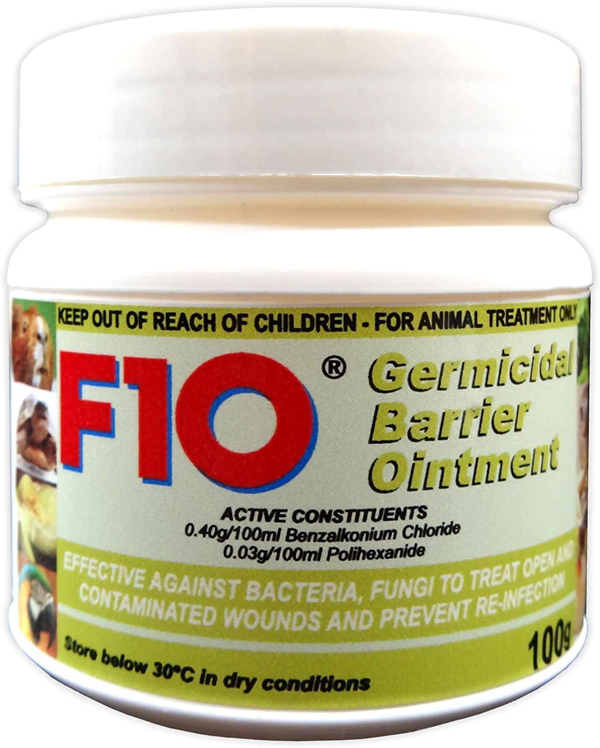 F10 Products Germicidal Barrier Ointment - 100g Pot (x 100g tub)