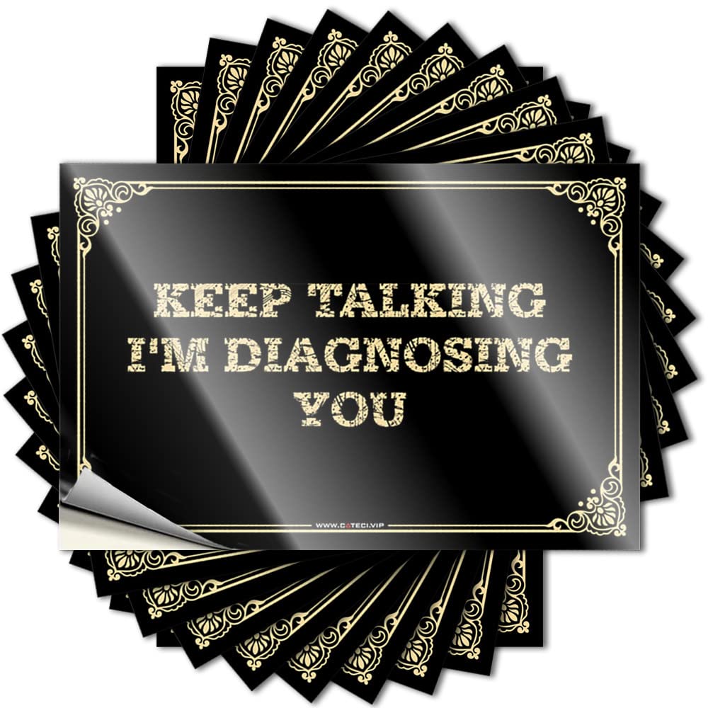 Decal Kitchen Accessories Decor Custom Stickers, Bumper Waterproof Keep Talking I'm Diagnosing You for Hydro Flask | Inspirational Vinyl Decals for Teacher Holiday Gift(6X9CM)
