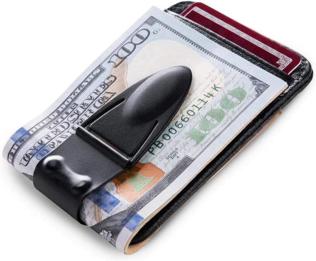 Happyyami Mini Money Clip 1 Piece Black Matte Bill Holder for Pocket Carry