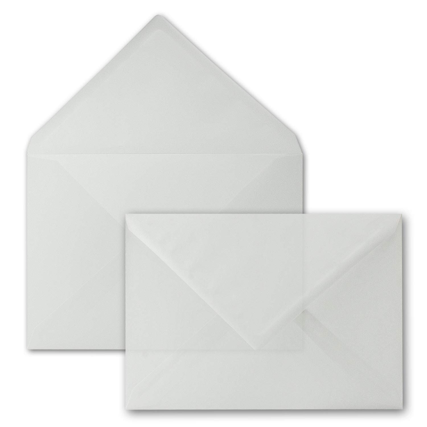 50x sobres DIN C5-162 x 229 mm - blanco transparente - cola húmeda - 92 g/m² - 16,2 x 22,9 cm - sobres transparentes de GUSTAV NEUSER