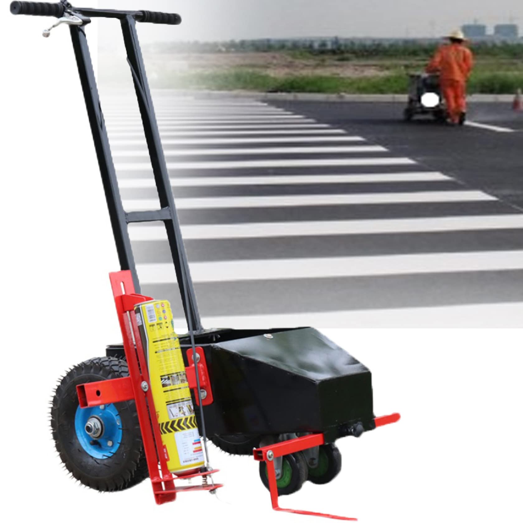 asdchZen Efficient Wheel Transfer Line Marking Machine,Wheel Transfer Line Marking Machine,Lane Marking Applicator With Width Adjustment, For Schools, Sports Surfaces,