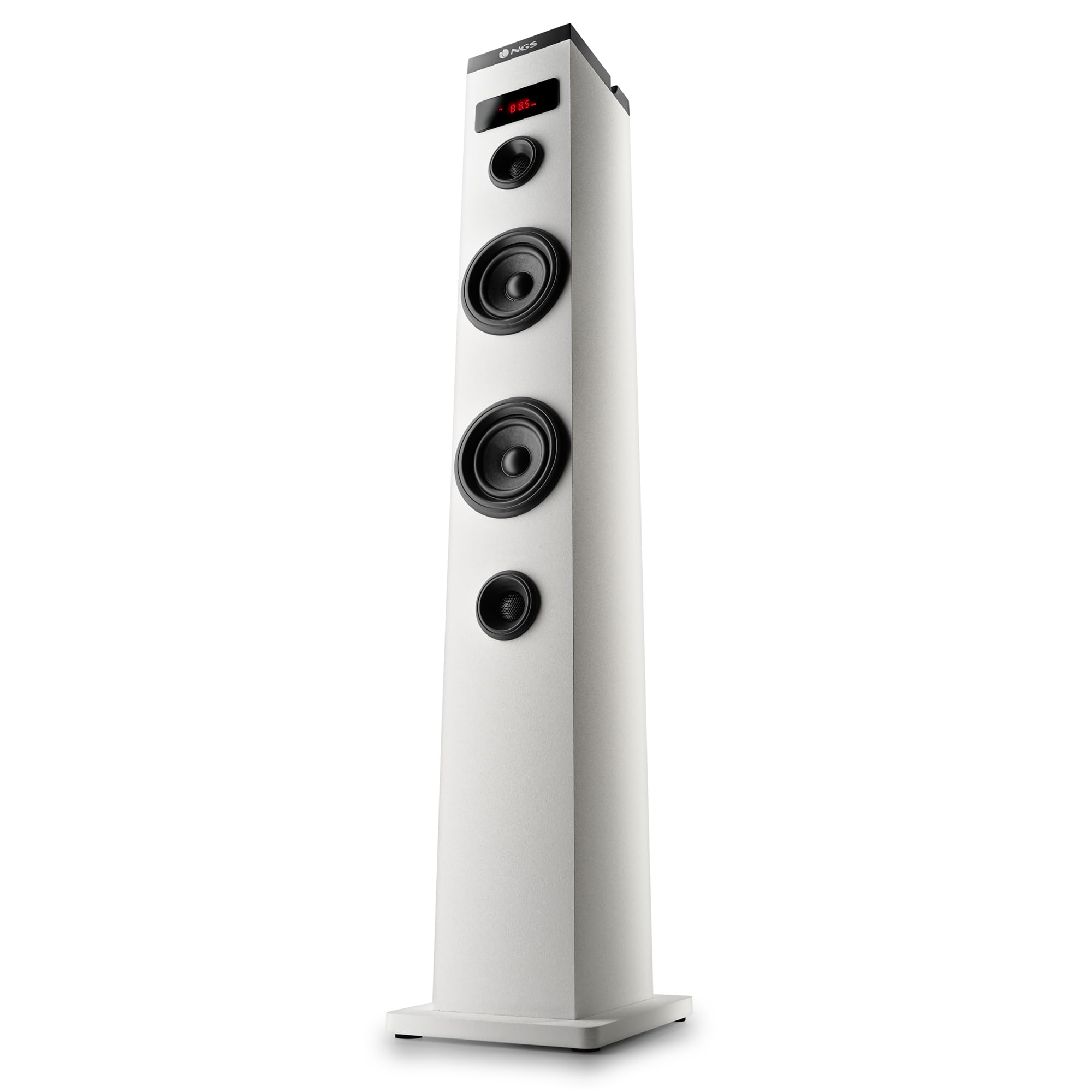 NGS Speaker a Torre Sky Charm BT USB RadioFM AUX 50W Bianca