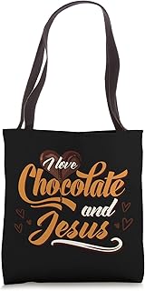 I Love Chocolate And Jesus Chocolate Tote Bag