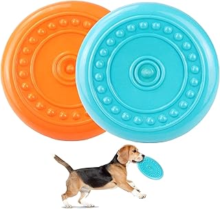 Dog Frisbee Toys - Ultra Durable Flying Disc - Soft Rubber Disc for Large Dogs - Heavy Duty Durable Frisby - Floatable Dog...