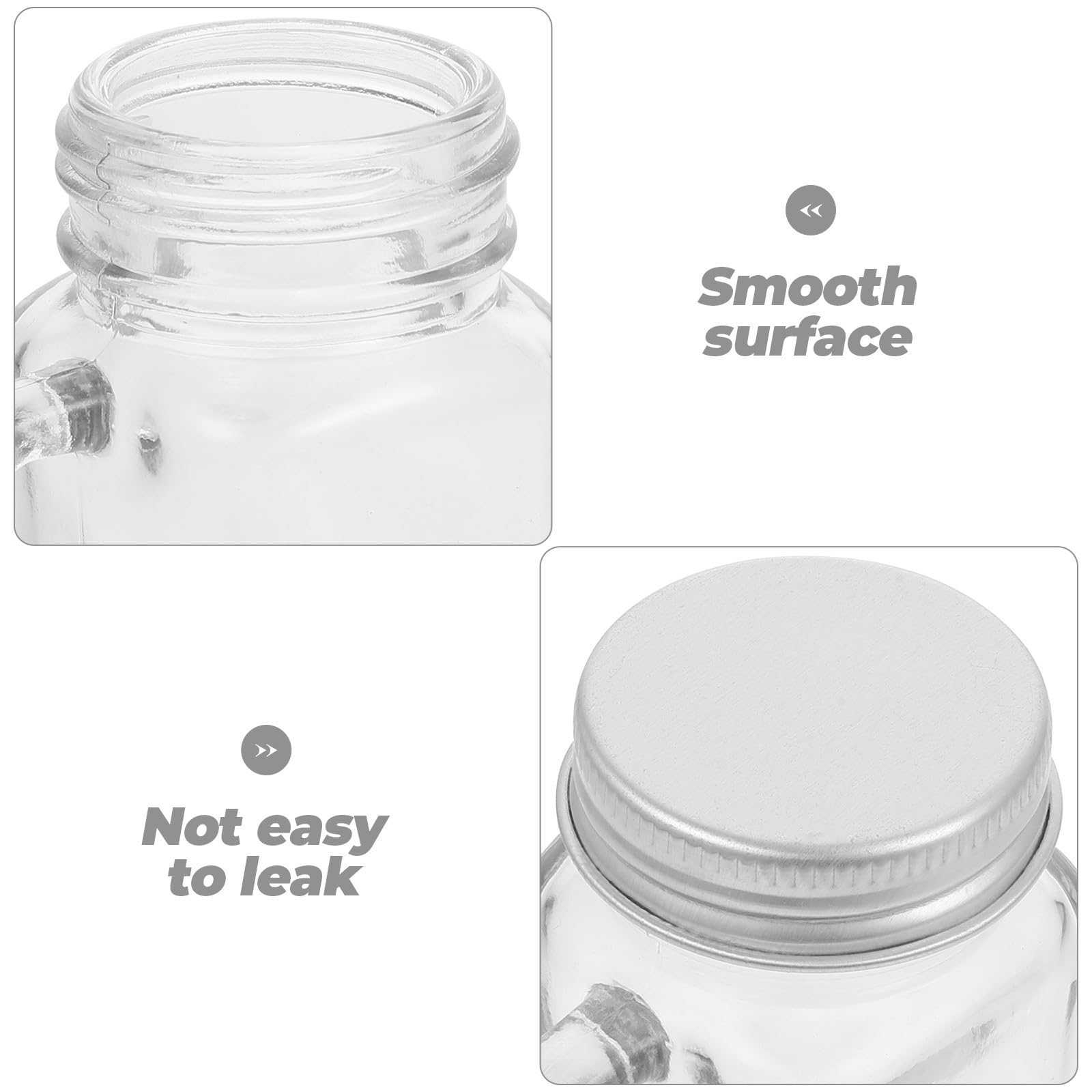 Levemolo 16 Pièces Petit Bocal en Verre avec Couvercle, 60ml, Portable
