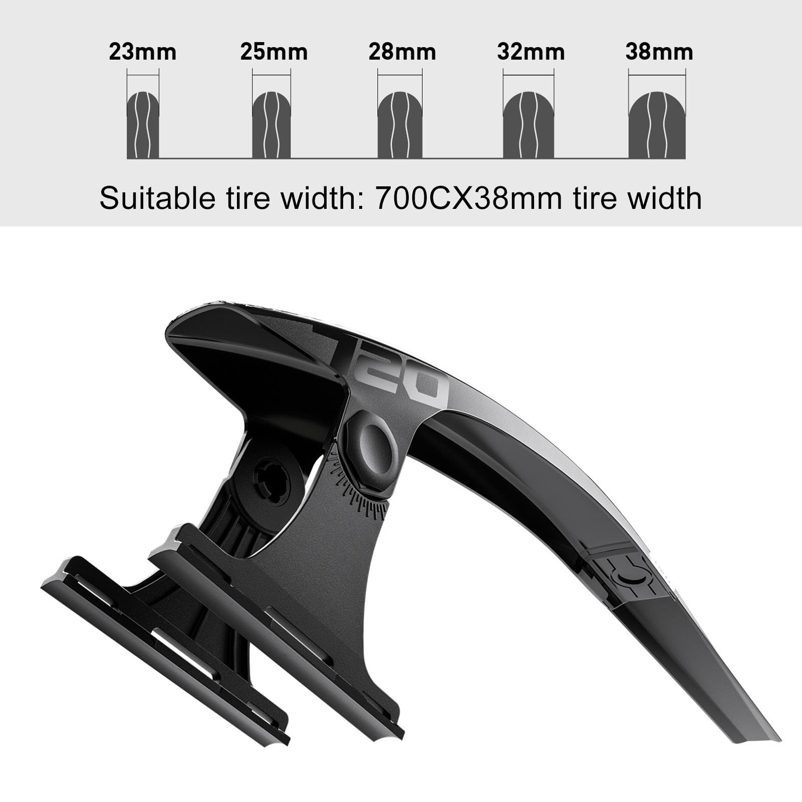 ccuzs Schnellspanner-Schutzblech, vielseitig einsetzbar, für Radfahren, verdickter Kotflügel, Schotterzyklus-Schnellspanner-Schutzbleche, verstellbarer Schutzblech für Klapprad, Rennrad Sport & Freizeit