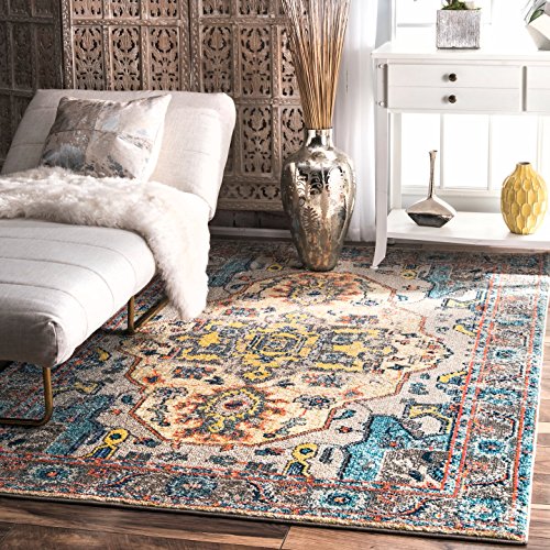 nuLOOM Corbett Vintage Boho Area Rug, 5' 3" x 7' 7", Grey