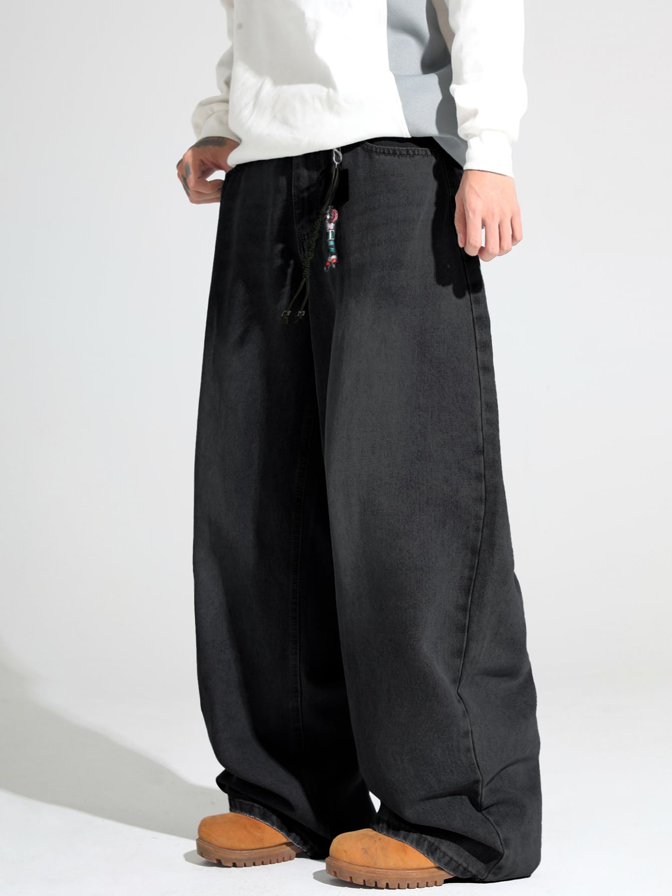Y2K Hip Hop Street Jeans Gothic Baggy Wide Leg Denim Pantaloni
