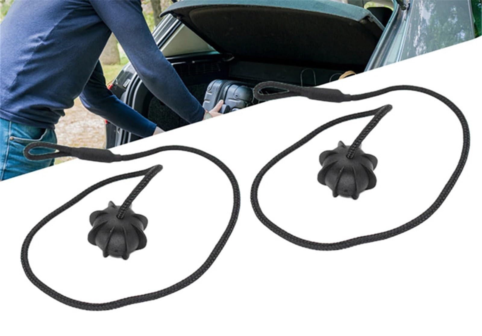 Trasera Maletero Cuerda Compatible con VW para GTI 2006 2007 2008-2013 para Rabbit 2006-2009 Cordón De Sujeción para Maletero, Bandeja para Paquetes, Banda Elástica para Maletero.