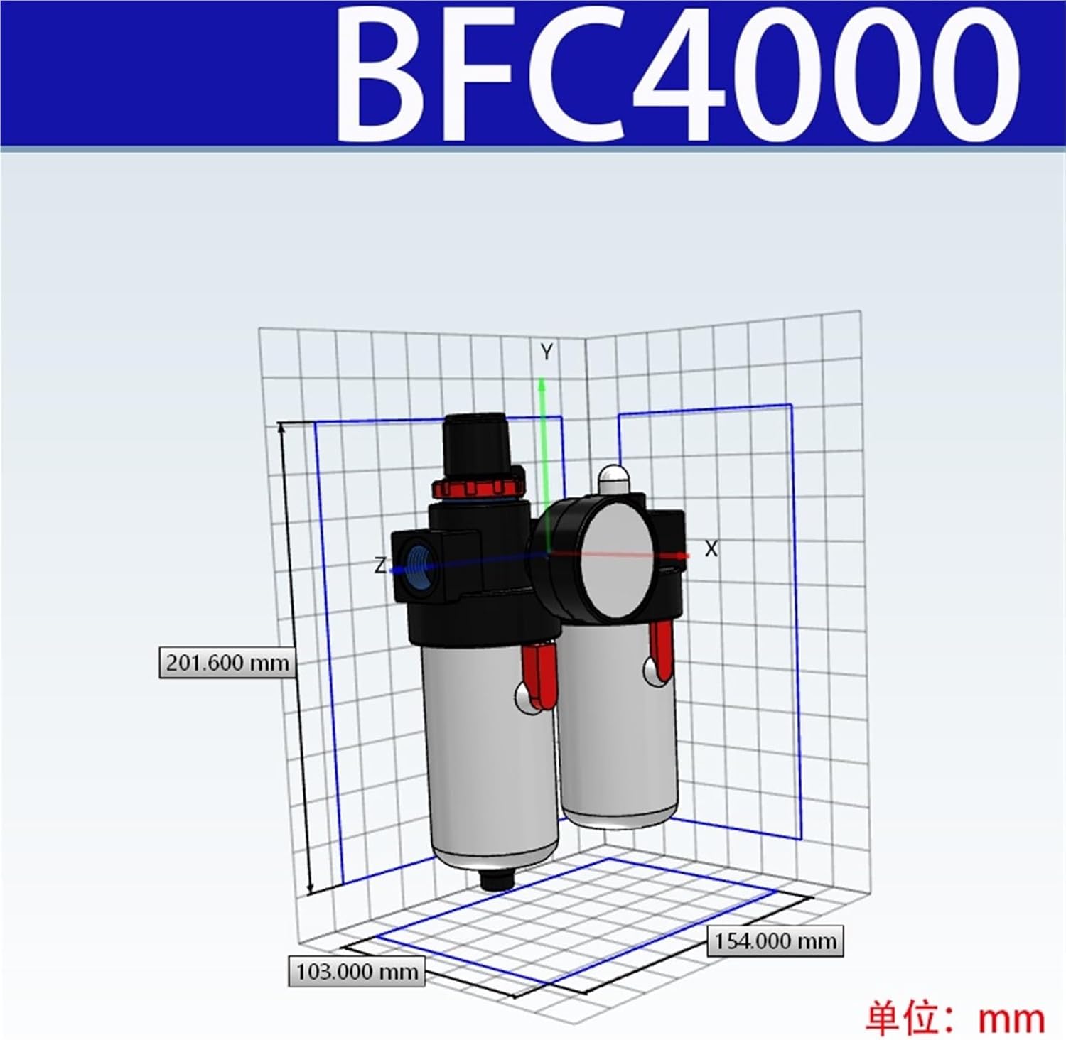 1Pcs Two-piece Pressure Regulating Filter Air Processor BFC3000 Series(BFC3000)