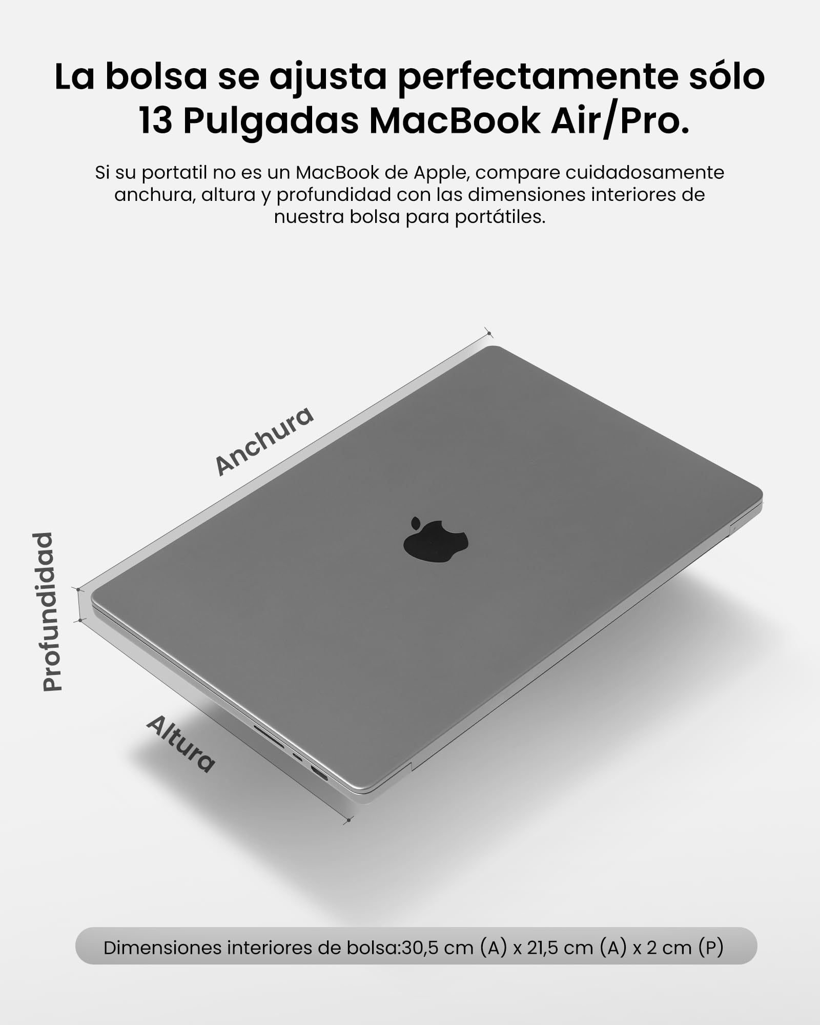 tomtoc 360° Funda para 13 Pulgadas Nuevo MacBook Air M5/A3449 (2026), M4/A3240 (2025), M3/M2/M1, 13" MacBook Neo A18 Pro/A3404, 13" MacBook Pro M2/M1, Repelente al Agua Protección Bolsa para portátil