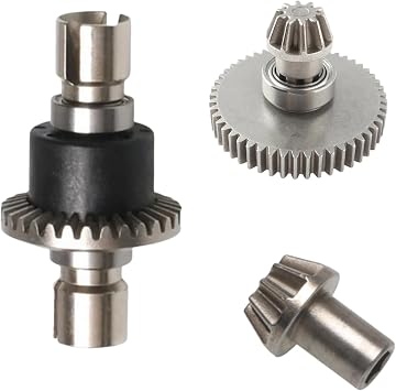 Differential Bevel Gear Set Metal Steel Spur Gear for Hyper GO 1/14/1/16 H16H H16E H16P RC Differential Axle Replacement Parts