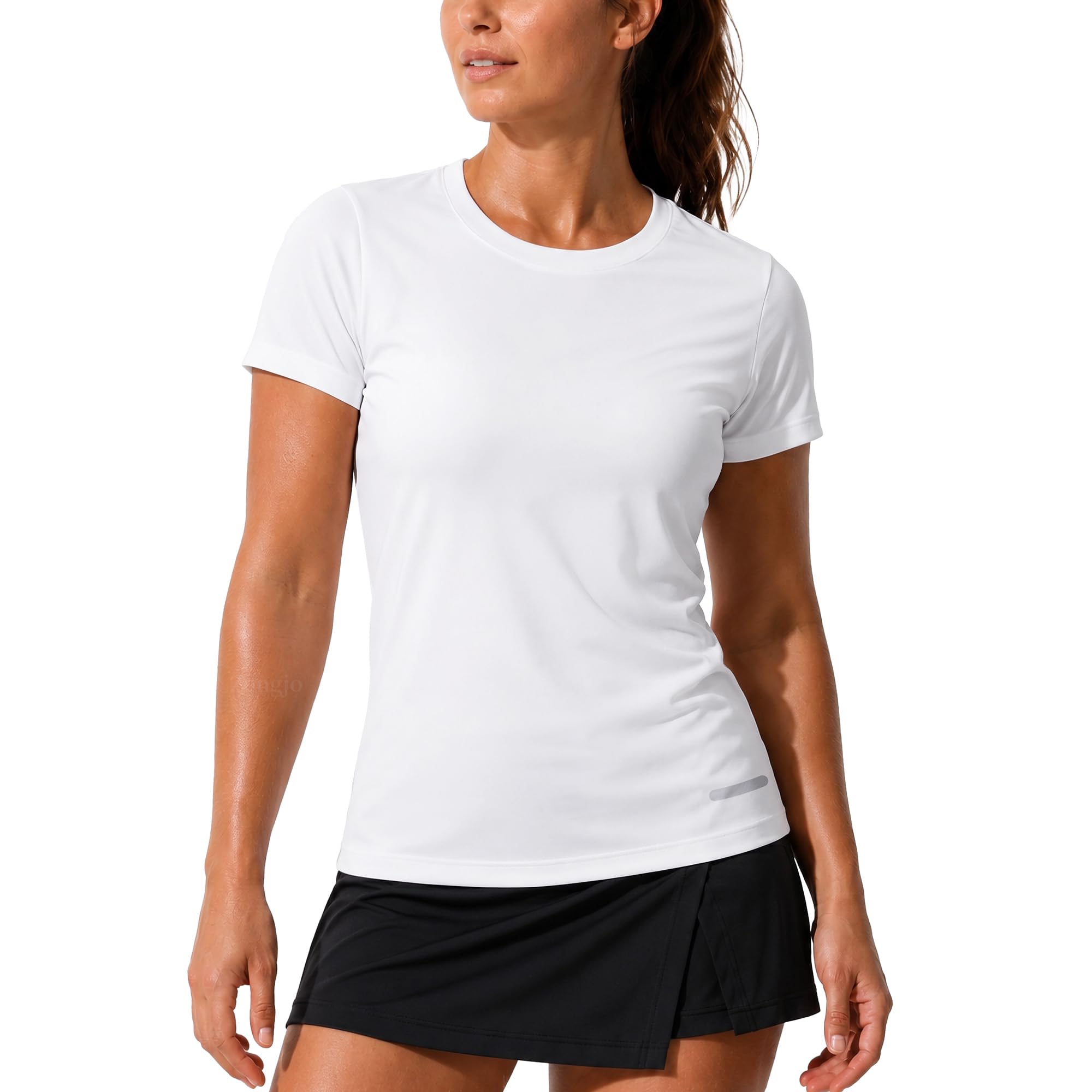 Women's Short Sleeve Running Shirts Quick Dry Athletic Workout Tee