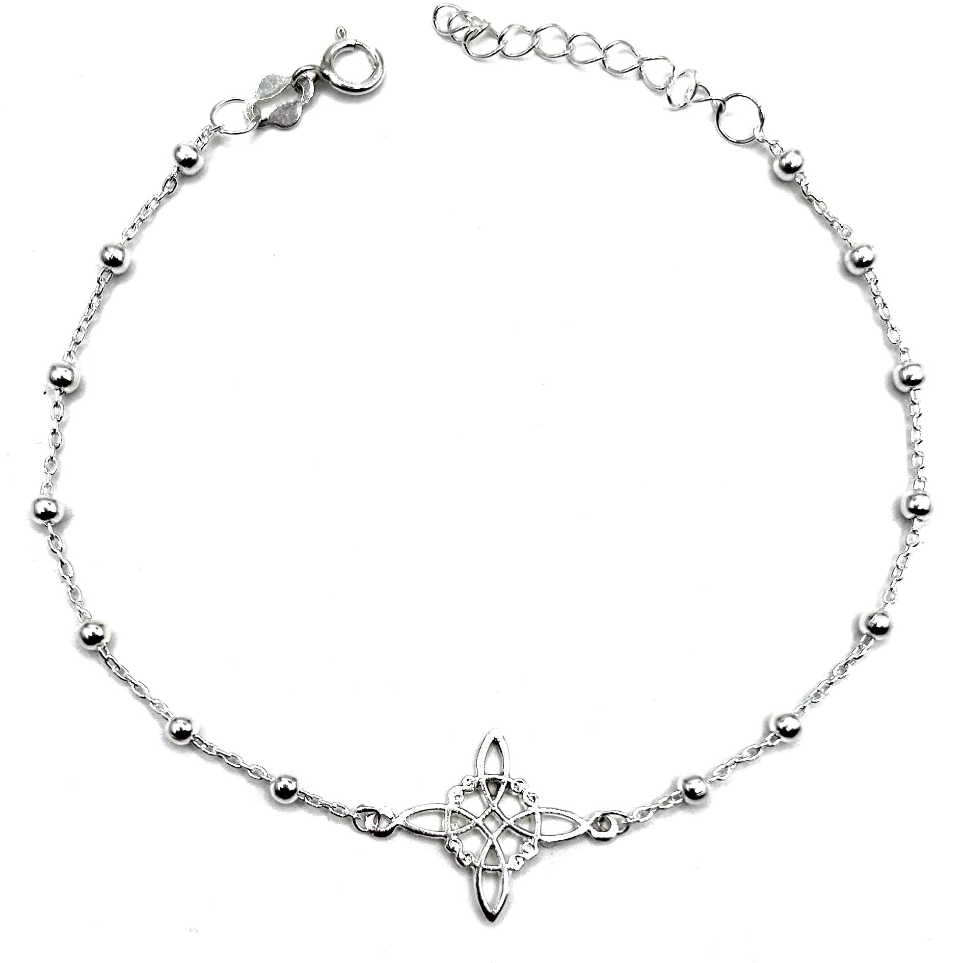 MASBARATAPULSERA NUDO DE LA BRUJA PLATA DE LEY 925/1000