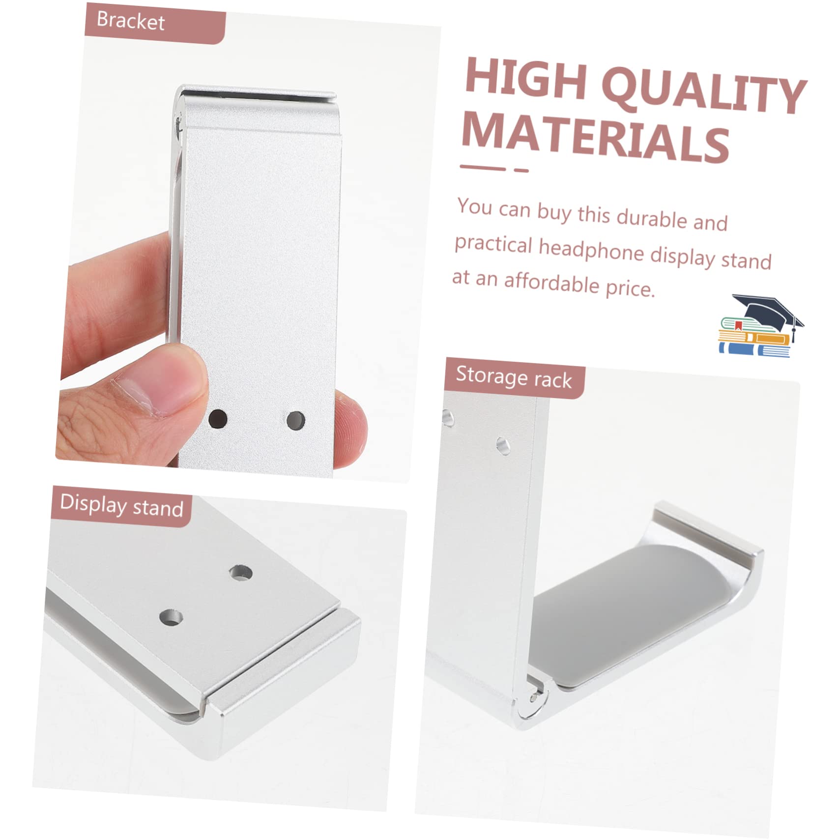 SHINEOFI 4juegos Colgador De Auriculares De Metal Soporte para Auriculares para Aleación De Aluminio De Cafetería