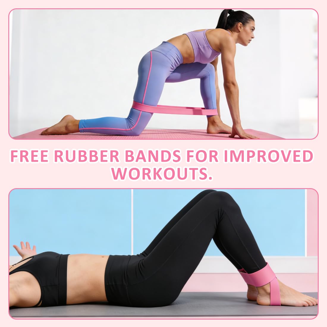 Oberschenkeltrainer Beckenbodentrainer Beintrainer für Damen, Innenseite der Oberschenkel für zu Hause, Oberschenkel Trainingsgerät, Sport-Schlankheitstraining (Rosa)