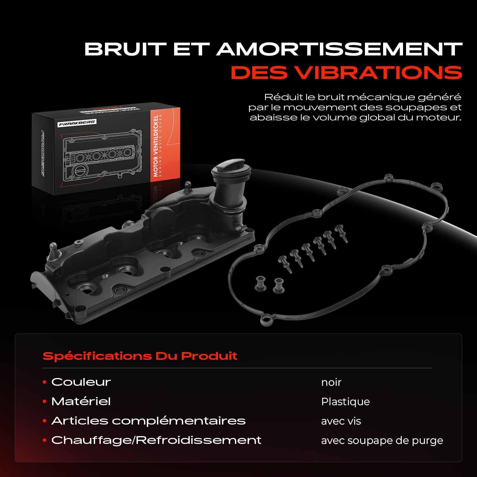 Frankberg Couvercle de culasse 03L103469G | Compatible avec: 7EB 7EC 7EF 7EG 7EJ 7HB 7HF 7HJ, T.r.a.n.s.p.o.r.t.e.r V Fourgon 7EA 7EH 7HA 7HH