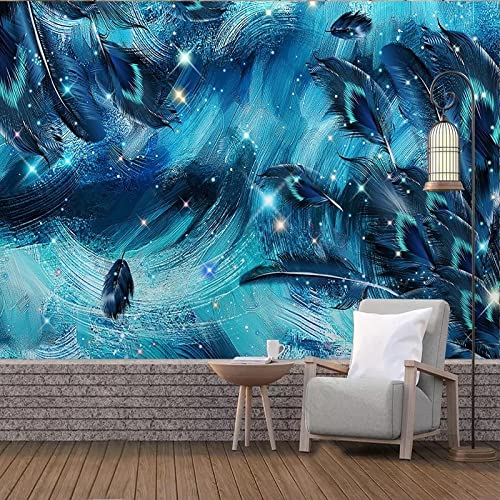 Autocollant mural plumes d'animaux pour salon et chambre enfant