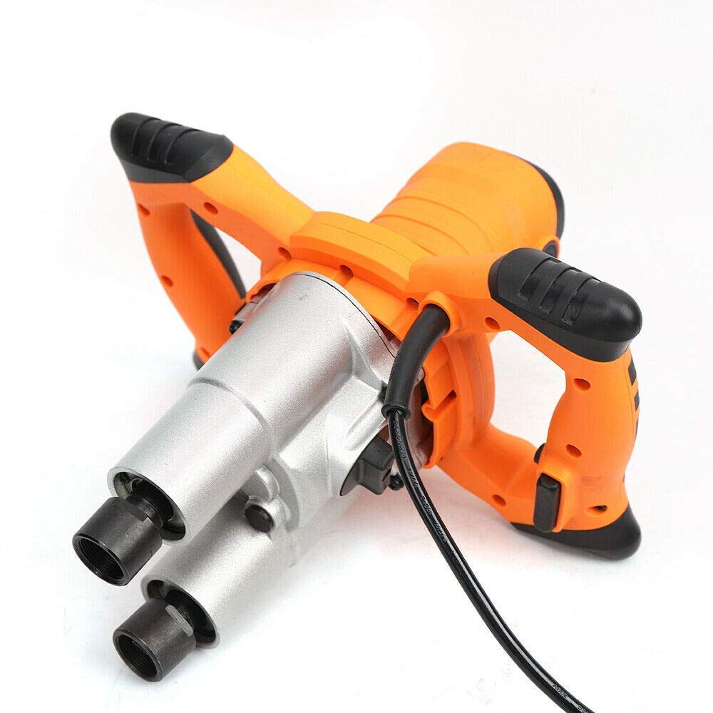 S SMAUTOP Handheld Power Concrete Mixers CounterRotating Double Agitators 1800W Double Shaft